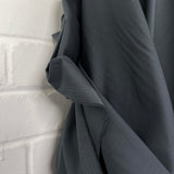 Boyfriend Material Graphite Cotton Plain Woven Shirting Italian Ex Designer Fabric CU