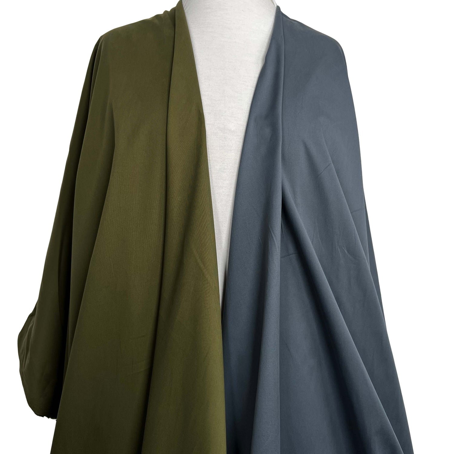 Boyfriend Material Green Cotton Plain Woven Shirting Italian Ex Designer Fabric Both