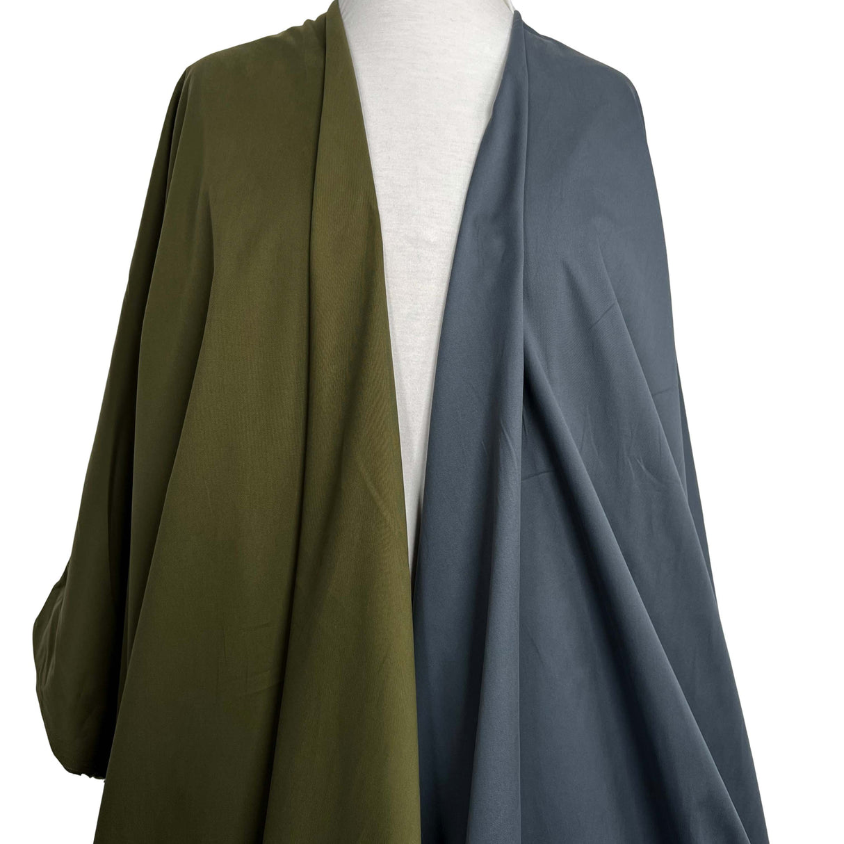 Boyfriend Material Green Cotton Plain Woven Shirting Italian Ex Designer Fabric Both
