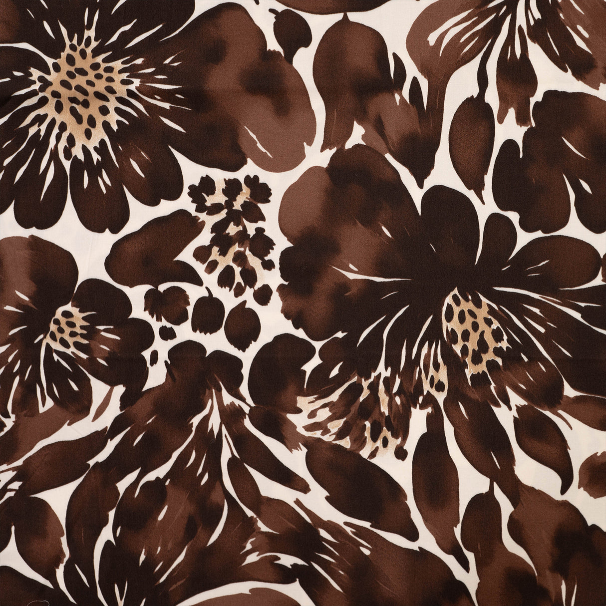 Satin Viscose - Chocolate Florals