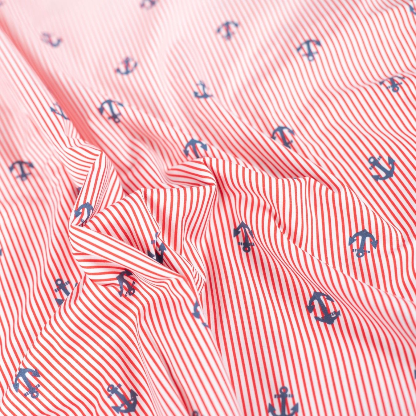 C Pop Anchor s Away Printed Cotton Poplin 120gsm Dress Fabric CU