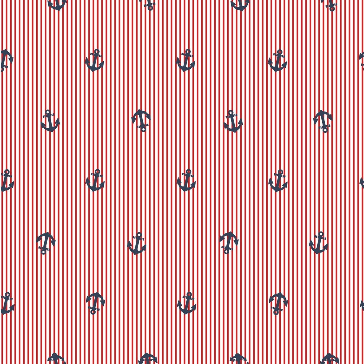 C Pop Anchor s Away Printed Cotton Poplin 120gsm Dress Fabric Flat