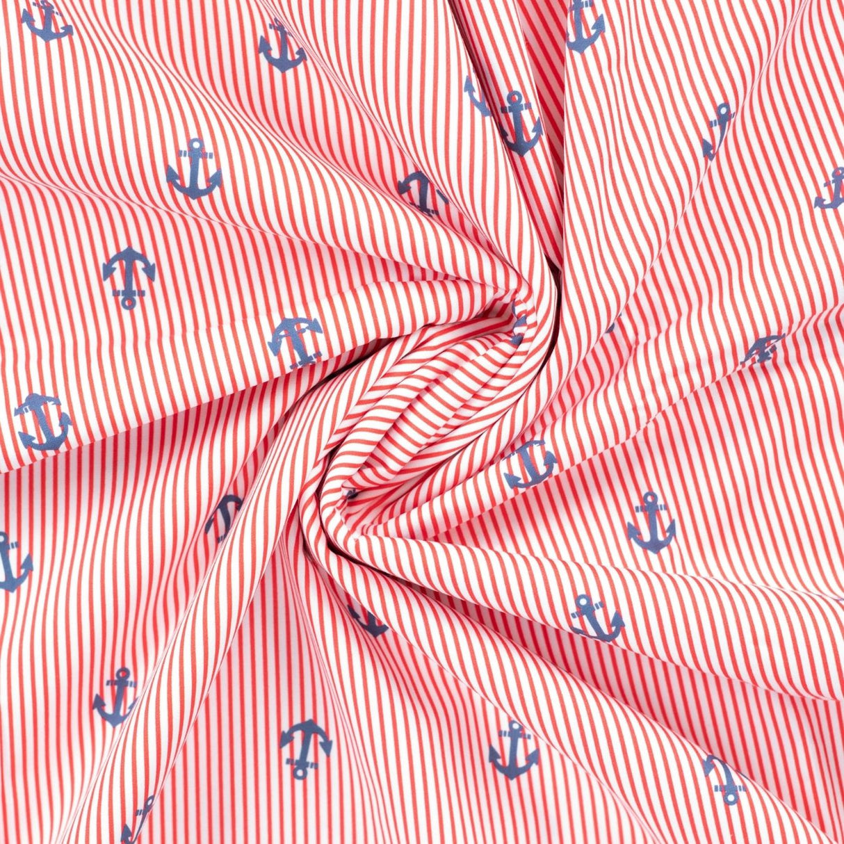 C Pop Anchor s Away Printed Cotton Poplin 120gsm Dress Fabric Swirl