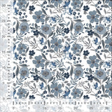 C Pop Blue Belle Printed Cotton Poplin 120gsm Dress Fabric Ruler
