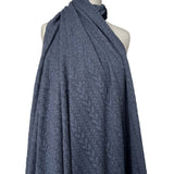 Cable Jersey Blue Marl Polyester Viscose Elastane Rope Double Knit Fabric Mannequin