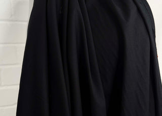 Calling All Stretch Black Viscose Elastane Suiting Fabric Hang