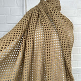 Castaway Crochet Sand Poly Cotton Open Knitted Dress Fabric Mannequin