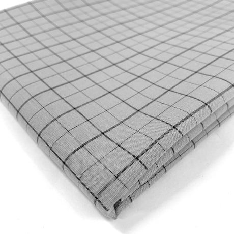 Grey Cotton Shirting Check This Out Early Morning Mist Fold