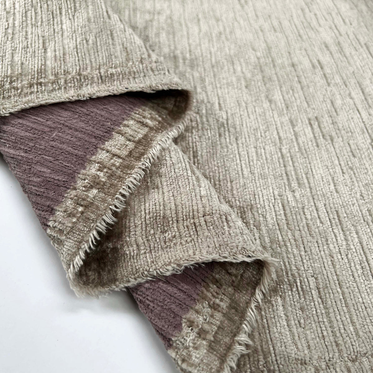 Chenille Slub Furnishing Champagne Polyester Fire Retardant Fabric Fold