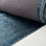Chenille Slub Furnishing Dusty Blue Fire Retardant Upholstery Fabric Roll