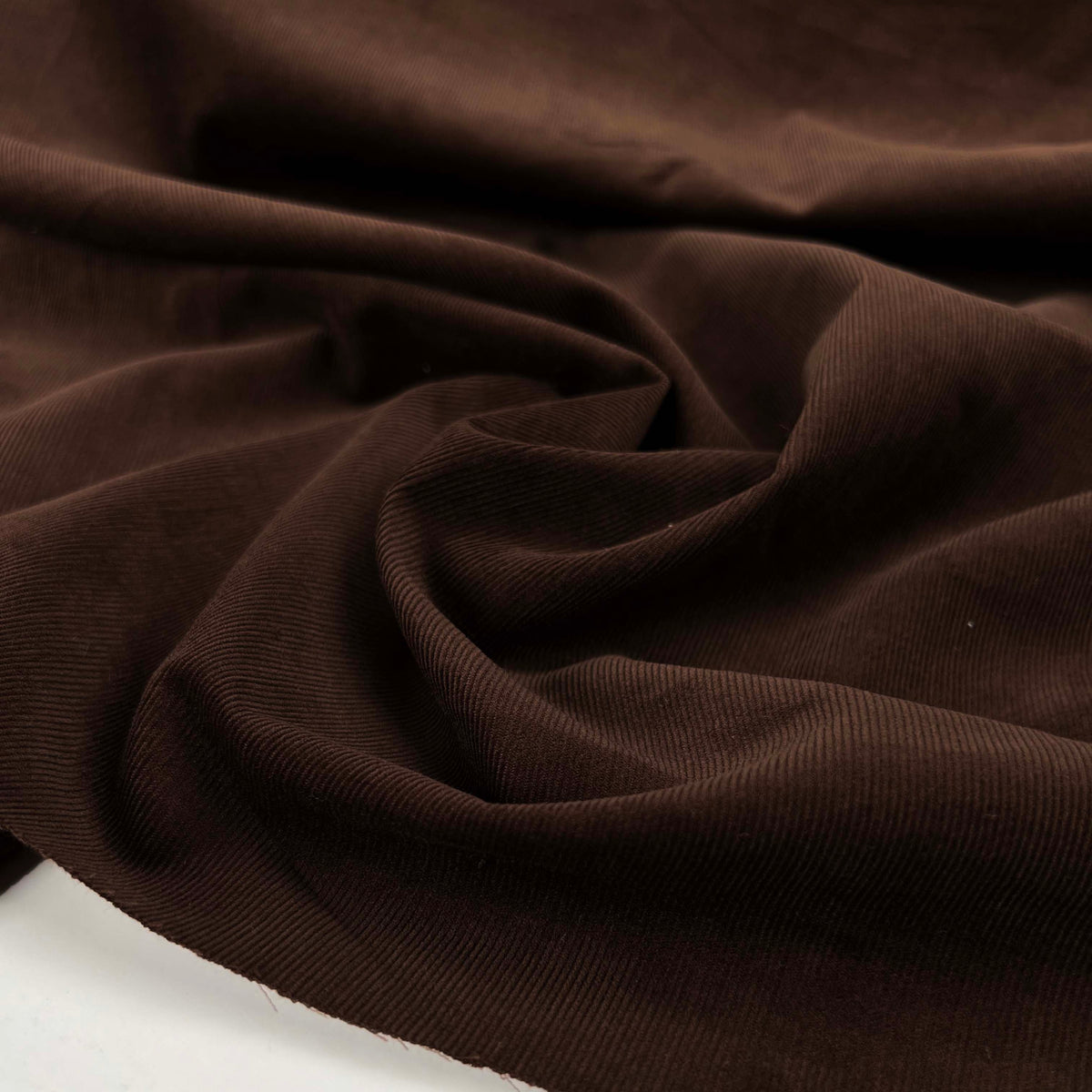 Brown 21 Wale Cotton Corduroy Shirting Dressmaking Fabric Choco Loco CU
