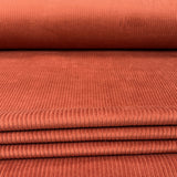 Chunky Cord Wine Rust Cotton Jumbo 5 Wale Corduroy Fabric CU