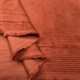 Chunky Cord Wine Rust Cotton Jumbo 5 Wale Corduroy Fabric Fold