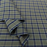 Green & Blue Cotton Check Shirting Fabric Clarkson's Check Fold