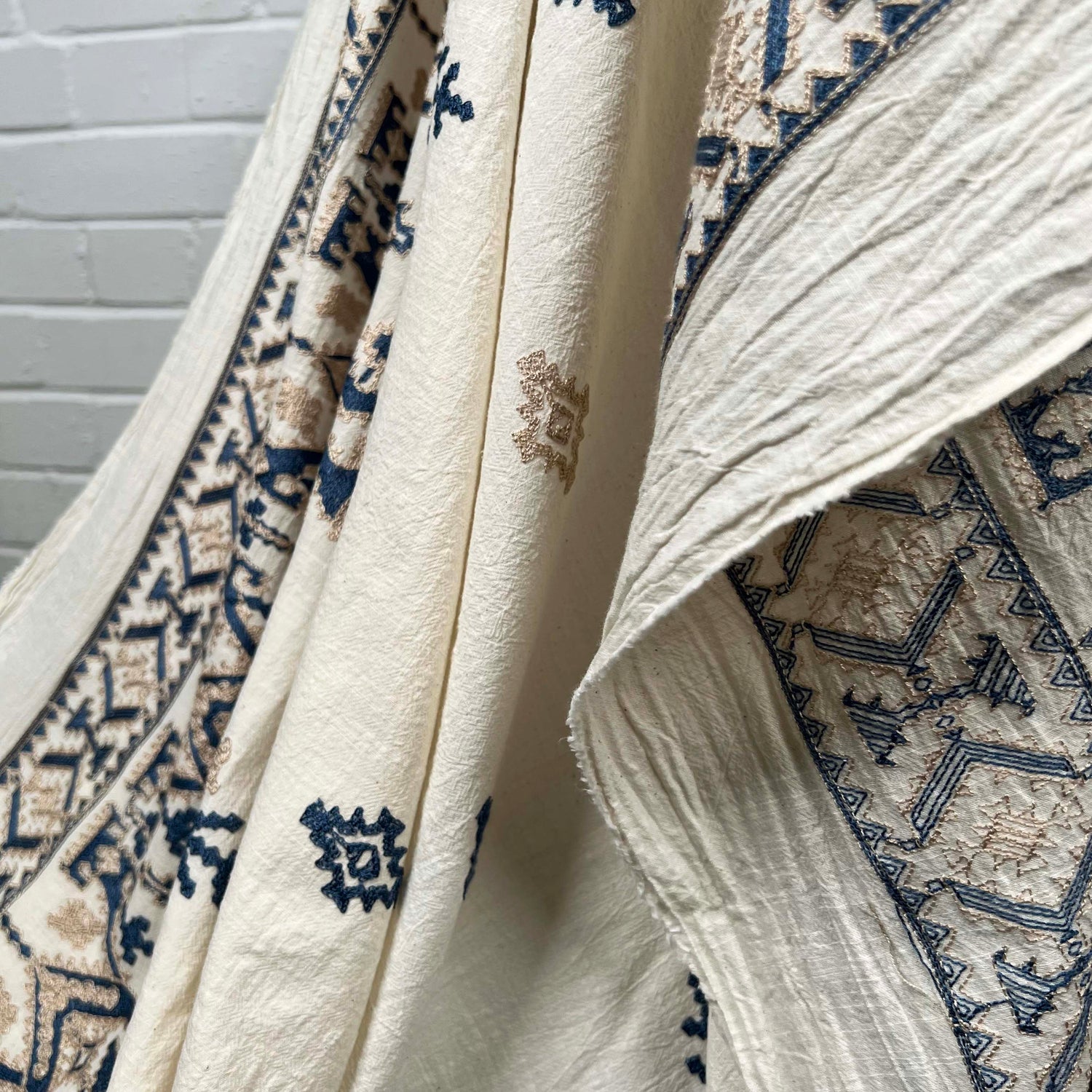 Cleopatra Sands Cotton Polyester Embroidered Dress Fabric Hang