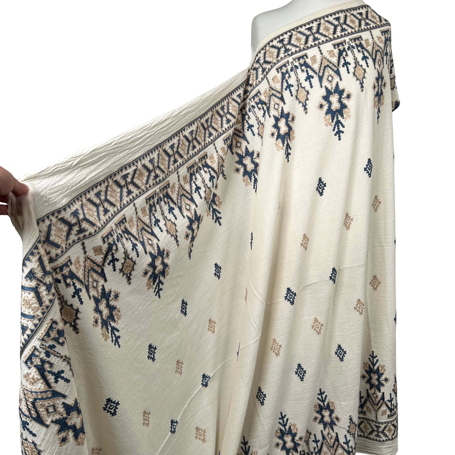 Cleopatra Sands Cotton Polyester Embroidered Dress Fabric Mannequin