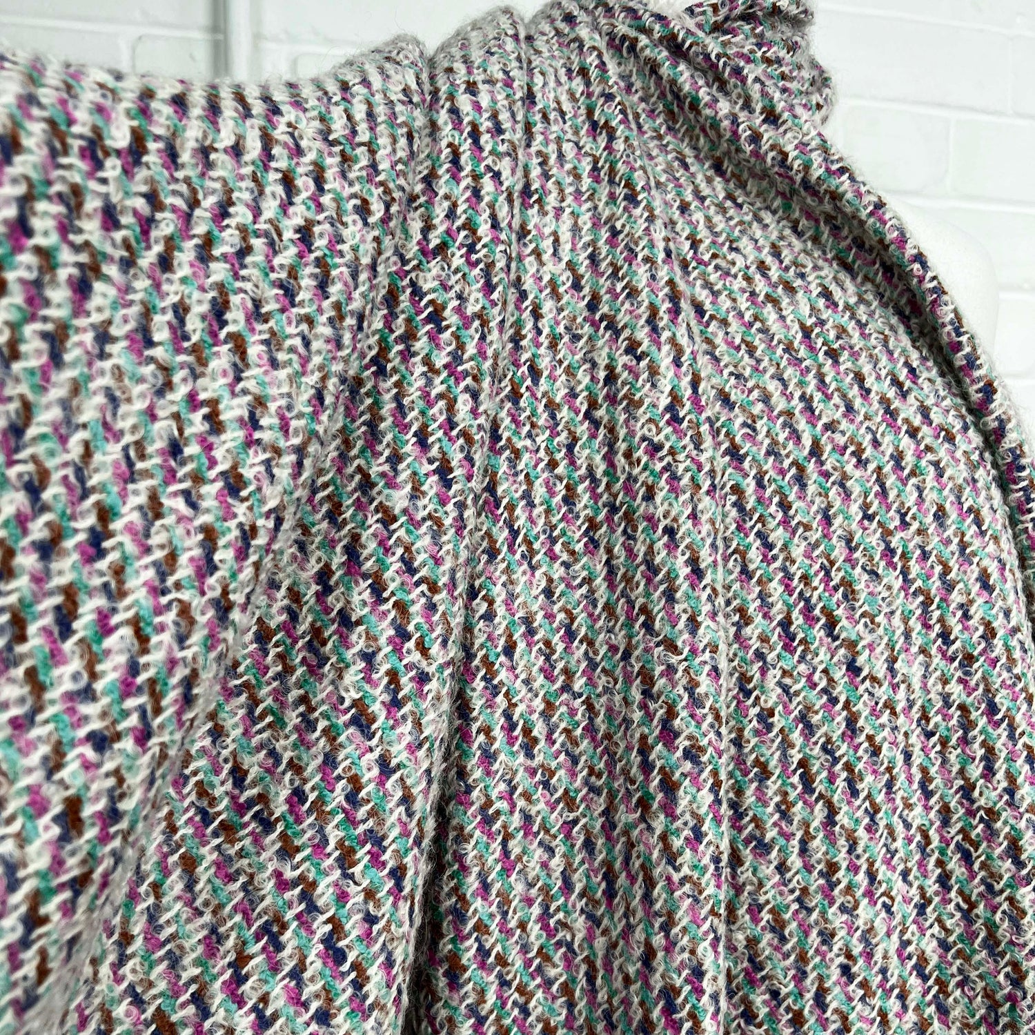 Designer Wool Blend Tweed Fabric Coat of Many Colours