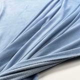 Comfort Velour Sky Blue Polyester Elastane Soft Fleece Jersey Fabric Stretch