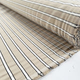PolyCotton Dress Fabric Cotton Blend Shirting Beige Stripe Roll
