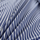 PolyCotton Dress Fabric Cotton Blend Shirting Blue Stripe
