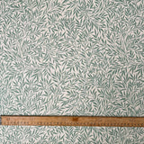 Green Natural Leaf Print Craft Fabric Cotton Canvas - Palms Sage Ruler