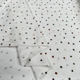 Cotton Jersey Dotty Cream Spot Print Elastane Knit Fabric Fold