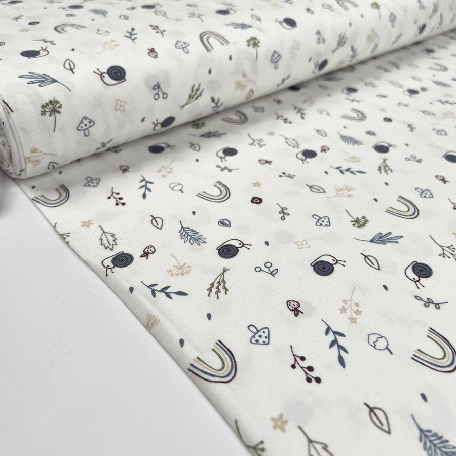 Cotton Jersey Natures Best Cream Animal Print Elastane Knit Fabric Bolt