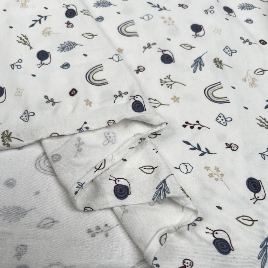 Cotton Jersey Natures Best Cream Animal Print Elastane Knit Fabric Fold