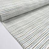 Cotton Jersey Simple Stripes Cream Blue Green Grey Elastane Knit Fabric Bolt