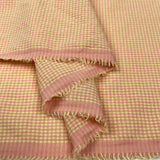 Cotton Poplin Seersucker Battenberg Pink Yellow Check Polyester Lightweight Woven Dress Fabric Fold