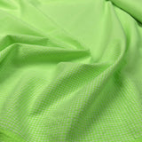 Cotton Poplin Seersucker Neon Green White Check Polyester Lightweight Woven Dress Fabric CU