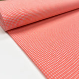 Cotton Poplin Seersucker Neon Pink White Check Polyester Lightweight Woven Dress Fabric Bolt