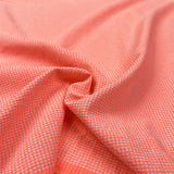 Cotton Poplin Seersucker Neon Pink White Check Polyester Lightweight Woven Dress Fabric CU