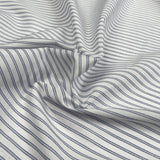 Cotton Shirting Ice Blue Stripe White Woven Dress Fabric CU