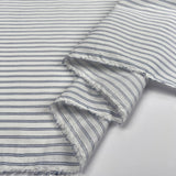 Cotton Shirting Ice Blue Stripe White Woven Dress Fabric Fold