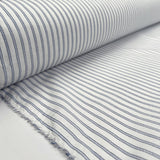 Cotton Shirting Ice Blue Stripe White Woven Dress Fabric Roll