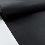 Cotton Silesia Black Plain Italian Satin Finish Woven Shirting Fabric Bolt