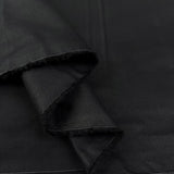 Cotton Silesia Black Plain Italian Satin Finish Woven Shirting Fabric Fold