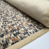 Cotton Suede Safari Italian Ex Designer Abstract Brown Velvet Fabric Roll