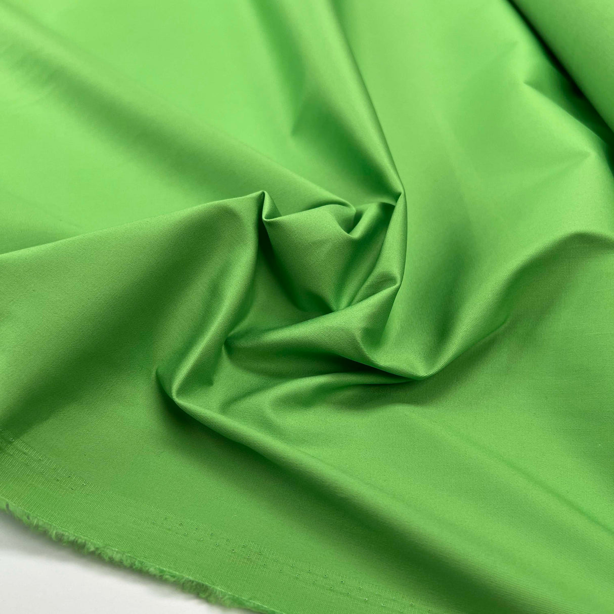 Cotton Unito Green Plain Woven Italian Fabric CU