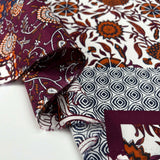 Cotton_Voile_Abstract_Patchwork_Orange_Navy_Dress_Fabric_Fold