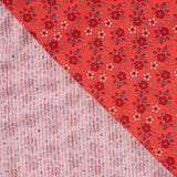 Cotton Voile Sunset Posy Printed Cotton Voile 115gsm Dress Fabric Fold