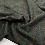 British 100% Wool Tweed Suiting Fabric  Countryfile - Forest Check CU
