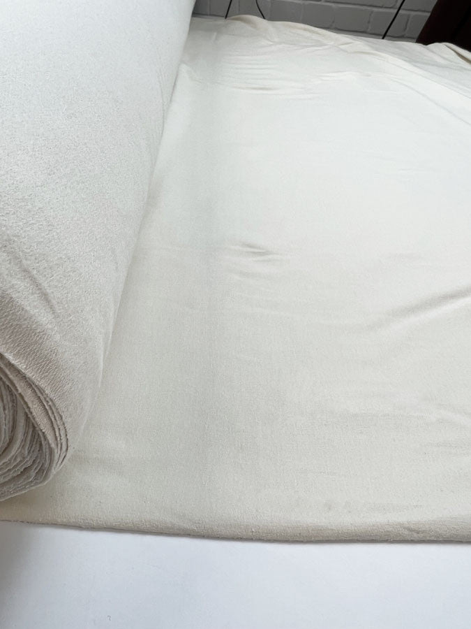 Cream Brushed Back Cotton Jersey Fabric Skims Roll