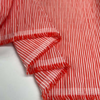 Crinkle Seersucker Stripe - Red