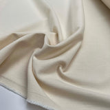 Custard Cream Italian Cotton Twill Soft Fabric CU