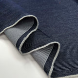 Denim Cord Polyester Cotton Stripe Blue Indigo Jean Trouser Fabric Fold