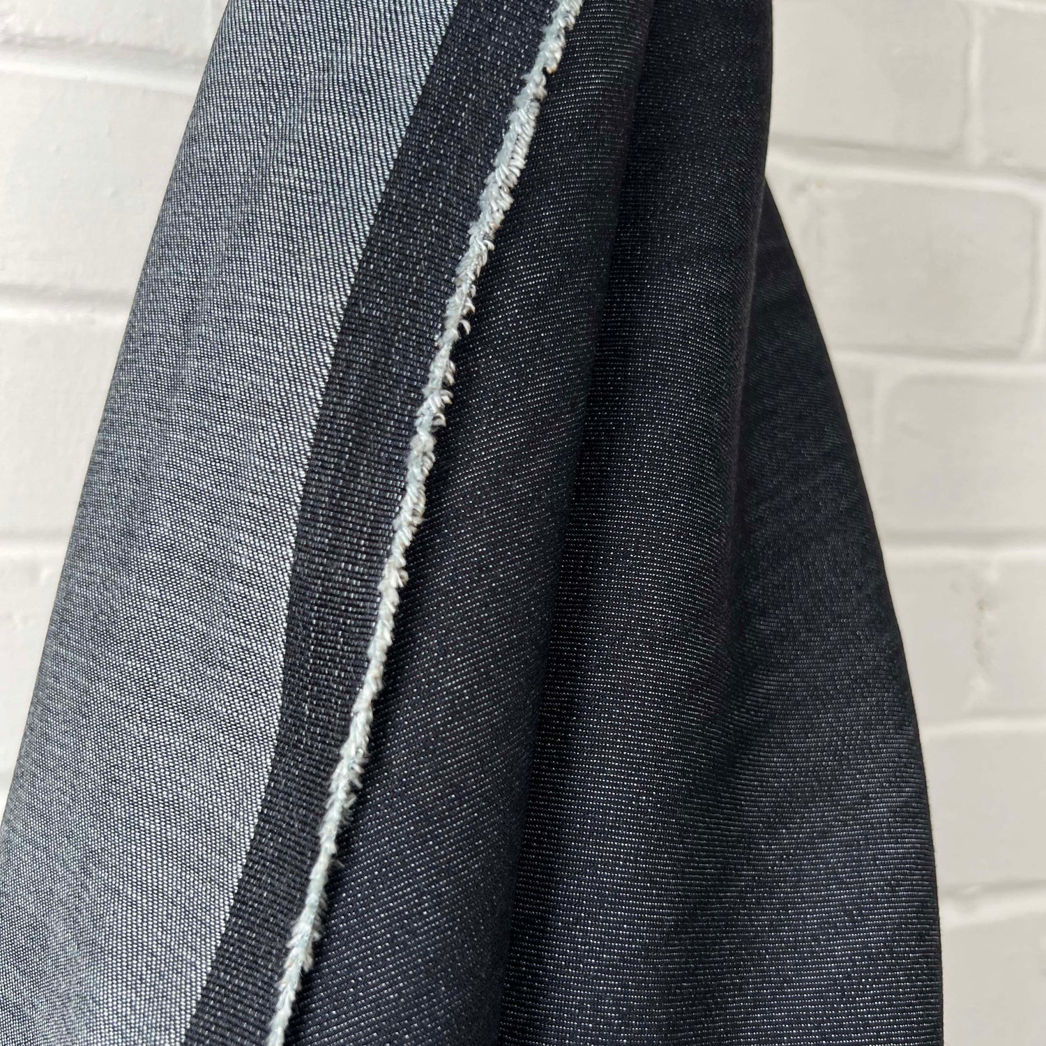 Denimfest 9oz Dave Blue Cotton Midweight Woven Jean Trouser Fabric Edge