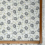 Grey Floral Print Cotton Fabric Designers Guild - Camomile - Slate Fuler