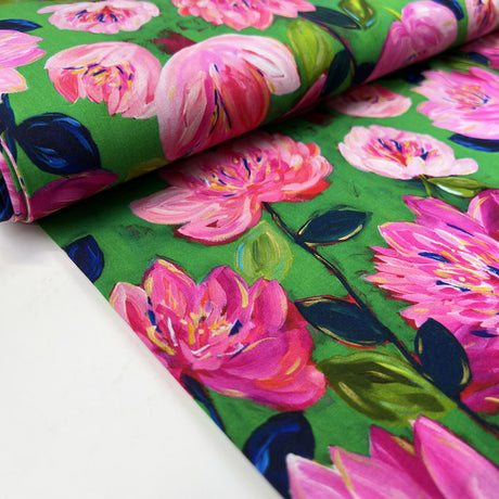 Viscose Dress Fabric Finest Challis - Garden Party Bolt